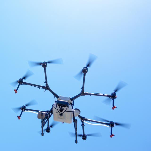 ドローン散布作業